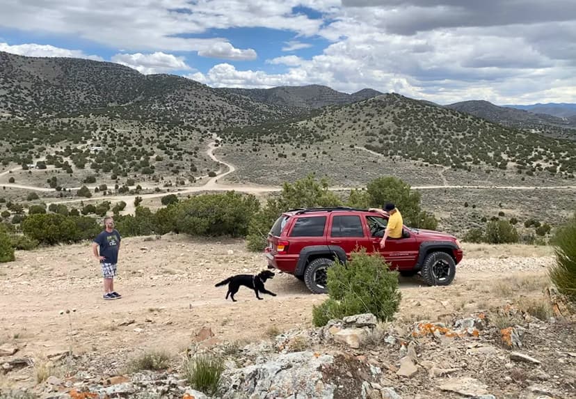 Offroading in a Jeep