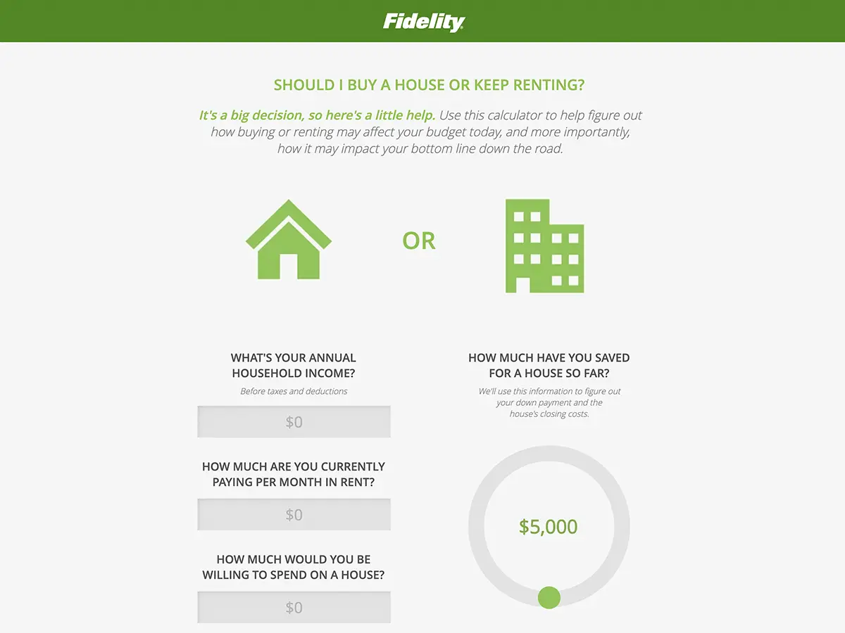 Fidelity Rent vs Buy Calculator project thumbnail