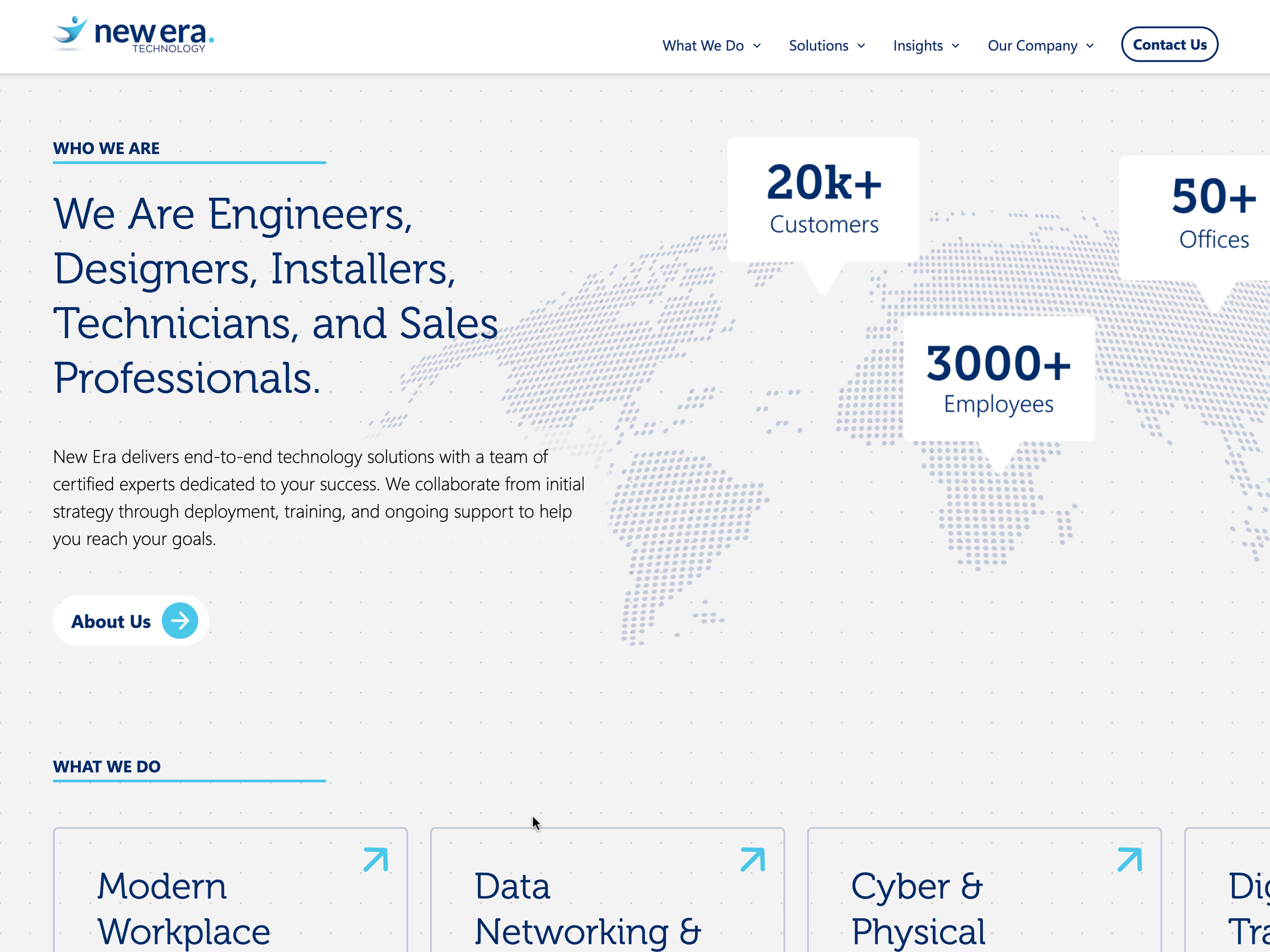 New Era Technology website screenshot