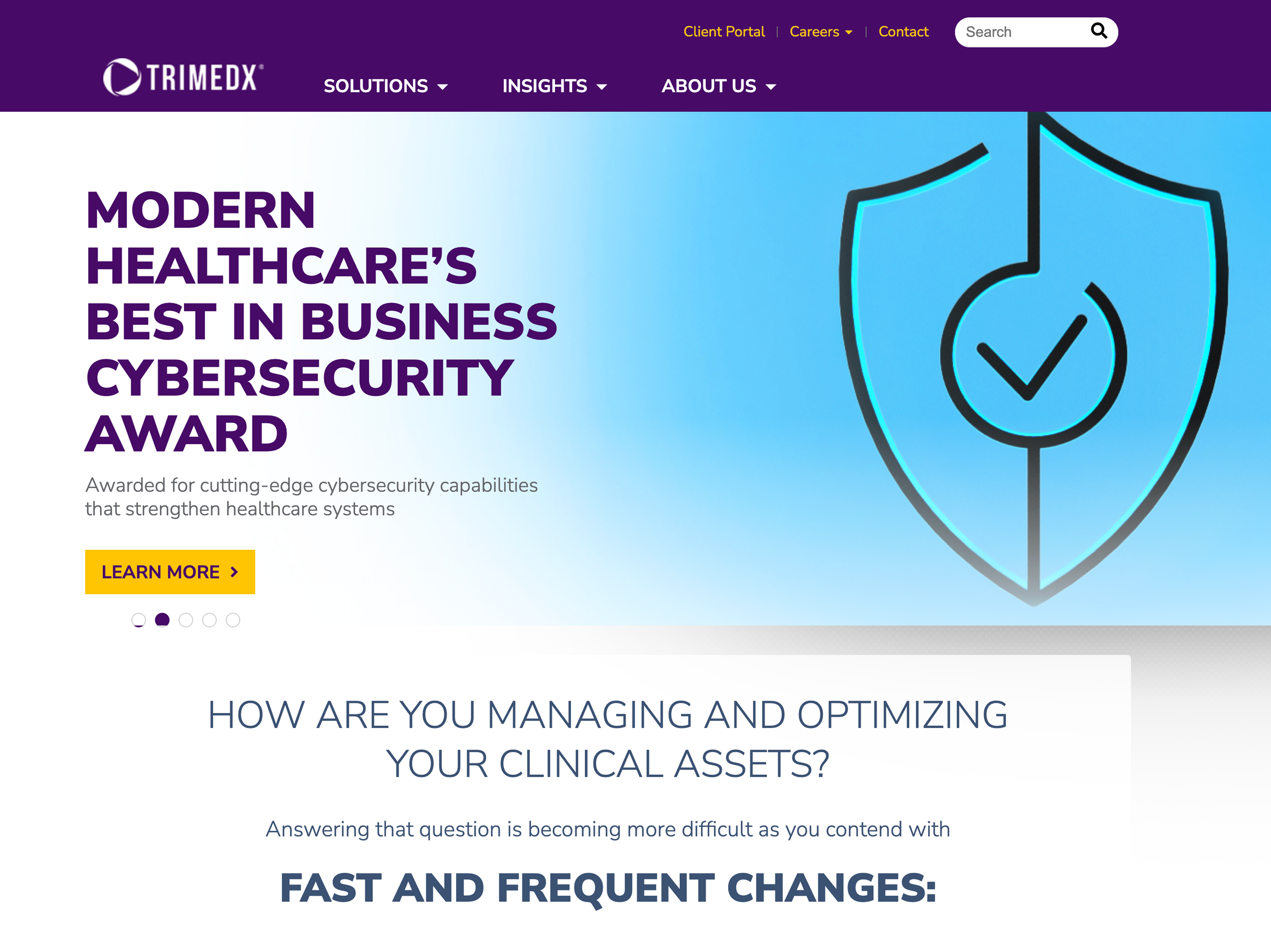 TRIMEDX website screenshot